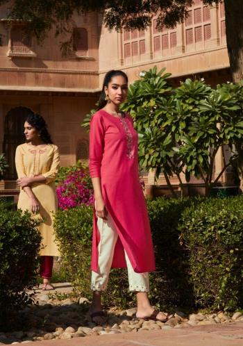 Four Button Rozana vol 2 kurtis with Palazzo Wholesaler