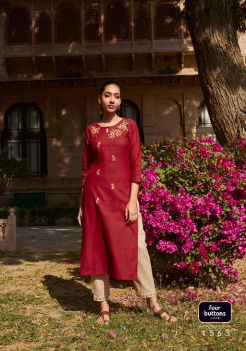 Four Button Rozana vol 2 kurtis with Palazzo Wholesaler