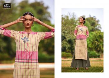 Four button Ruby kurtis with Skirt wholesale Price