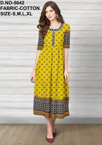 Four Matching Cotton Daily wear kurtis wholesaler