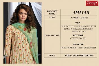 Ganga Amayah Cotton Hand work Salwar Kameez catalog