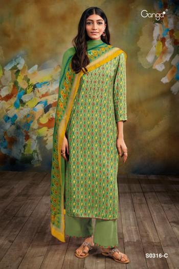 Ganga Mahonia 316 Series Bemberg Silk Salwar Kameez