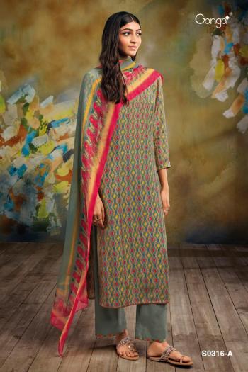 Ganga Mahonia 316 Series Bemberg Silk Salwar Kameez