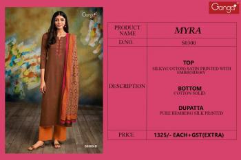 Ganga Myra 300 Cotton Satin Salwar kameez wholesaler