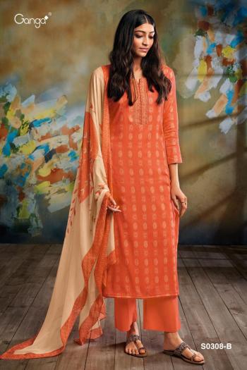 Ganga Myra Cotton Satin Salwar kameez wholesaler