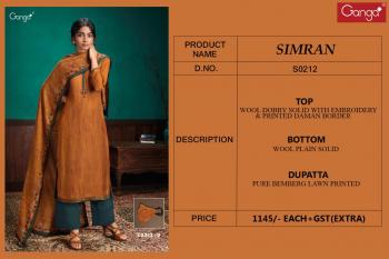 Ganga Simran Pashmina Winter Salwar Kameez wholesaler