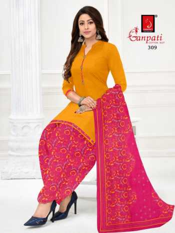 Ganpati gareema vol 3 Cotton Patiyala Dress wholesale Price