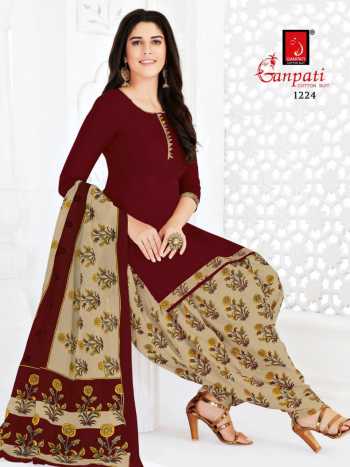 Ganpati gareema vol 3 Cotton Patiyala Dress wholesale Price