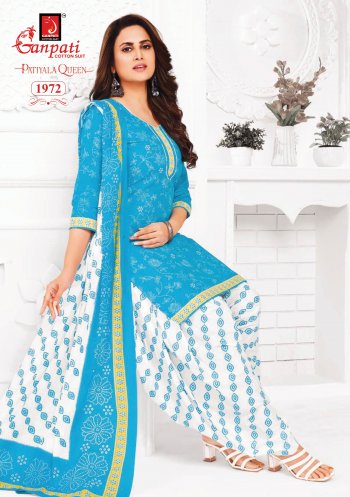 Ganpati Patiyala Queen vol 8 casual dress material catalog