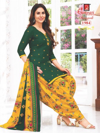 Ganpati Rangoli vol 19 Cotton dress material