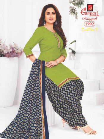 Ganpati Rangoli vol 19 Cotton dress material