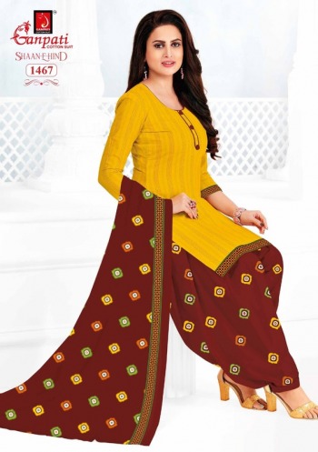 Ganpati Shan E Hind vol 3 Patiyala Dress Material