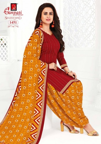 Ganpati Shan E Hind vol 3 Patiyala Dress Material