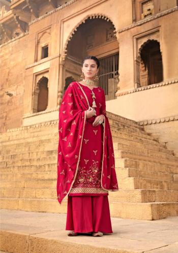 Glossy Simar gulaal Chinon Salwar Kameez wholesaler