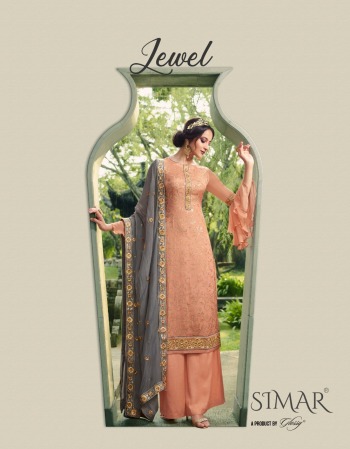 Glossy Simar jevel Chinon Salwar Kameez wholesaler