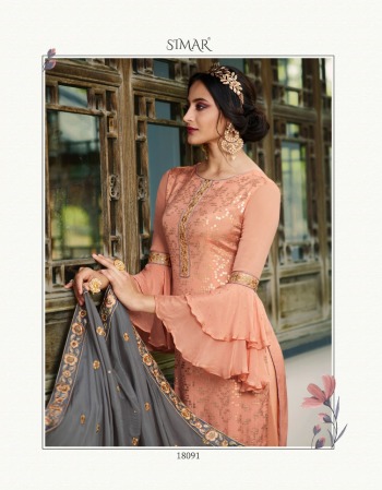 Glossy Simar jevel Chinon Salwar Kameez wholesaler