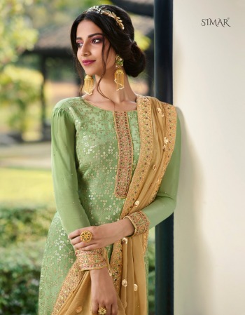 Glossy Simar jevel Chinon Salwar Kameez wholesaler