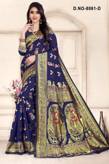 Grah Laxmi Handloom Jacquard Saree Wholesaler