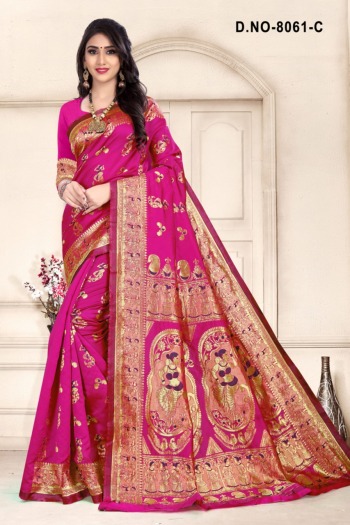 Grah Laxmi Handloom Jacquard Saree Wholesaler