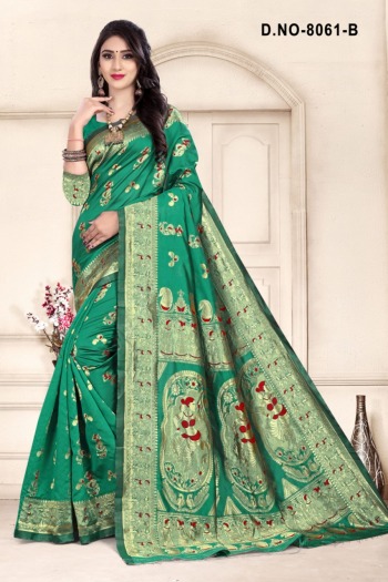 Grah Laxmi Handloom Jacquard Saree Wholesaler