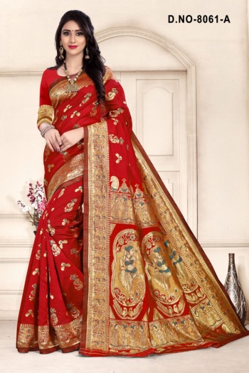 Grah Laxmi Handloom Jacquard Saree Wholesaler