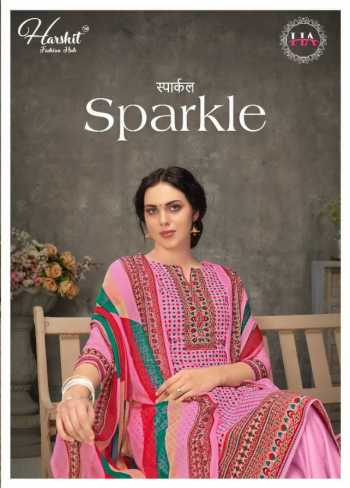 Harshit fashion Sparkle cambric Cotton Suits