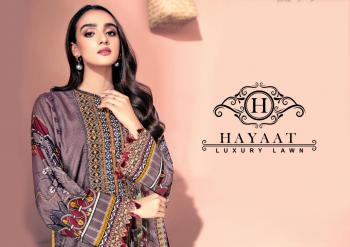 Hayat Luxury Lawn Pakistani Dress material catalog