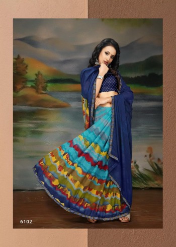 Haytee Sakhi vol 4 Rennial Print Saree wholesaler