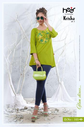 Heer Krisha vol 3 Rayon western Tops catalog