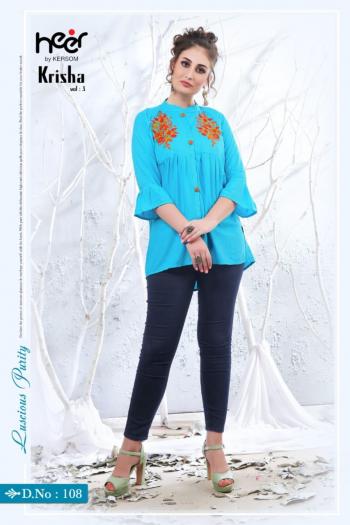 Heer Krisha vol 3 Rayon western Tops catalog