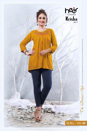 Heer Krisha vol 3 Rayon western Tops catalog