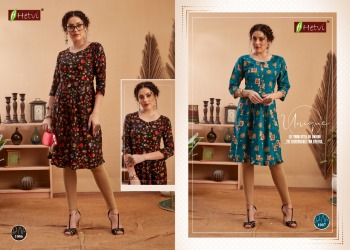 hetvi Damini rayon Casual wear kurtis wholesaler