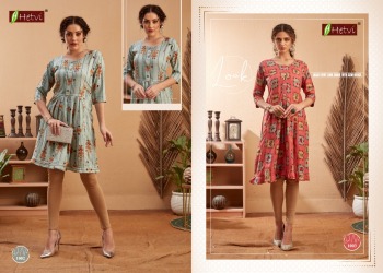 hetvi Damini rayon Casual wear kurtis wholesaler