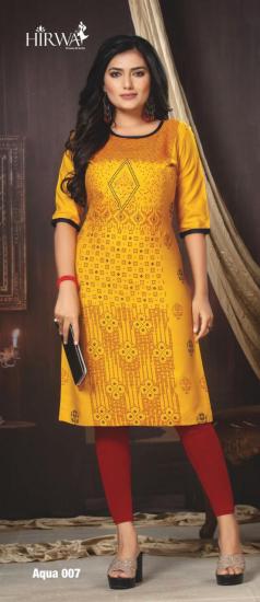 Hirwa Aqua vol 3 Rayon Daily wear kurtis wholesaler