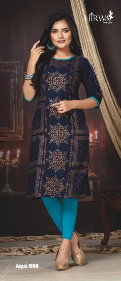 Hirwa Aqua vol 3 Rayon Daily wear kurtis wholesaler