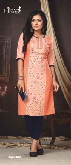 Hirwa Aqua vol 3 Rayon Daily wear kurtis wholesaler