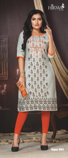 Hirwa Aqua vol 3 Rayon Daily wear kurtis wholesaler