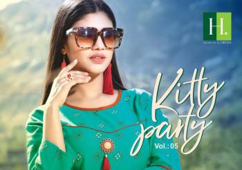 hirwa kitty Party vol 5 cambric Cotton Kurtis wholesaler