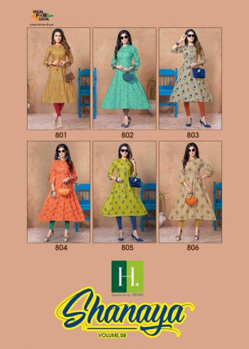 Hirwa Shanaya vol 8 Rayon kurtis wholesaler