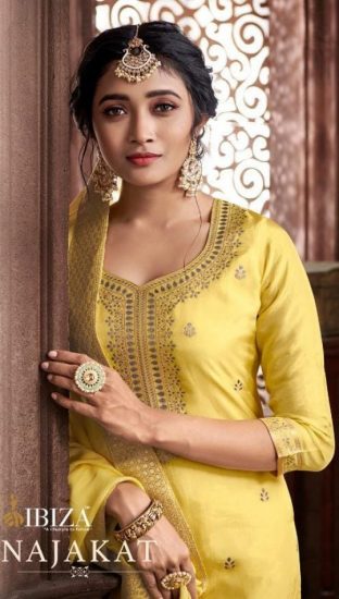 Ibiza Designer Nazakat Jacquard Salwar Suits catalog