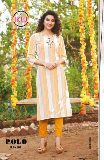 IKW Polo Rayon Embroidered Kurtis wholesaler