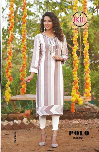 IKW Polo Rayon Embroidered Kurtis wholesaler