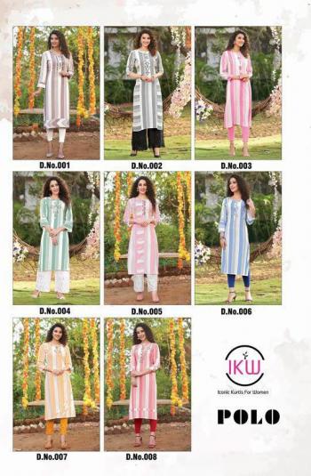 IKW Polo Rayon Embroidered Kurtis wholesaler