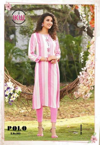 IKW Polo Rayon Embroidered Kurtis wholesaler