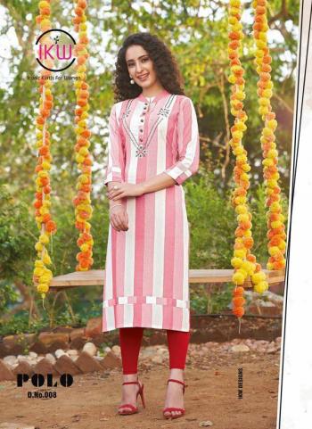 IKW Polo Rayon Embroidered Kurtis wholesaler