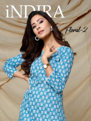 Indira Floral vol 2 kurtis with Palazzo wholesaler