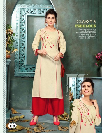 Jhala impex 7 Seas Cotton kurtis With palazzo catalog wholesaler