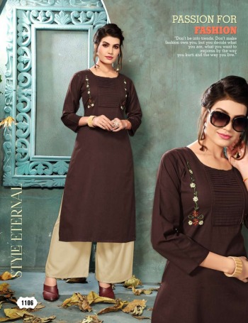 Jhala impex 7 Seas Cotton kurtis With palazzo catalog wholesaler