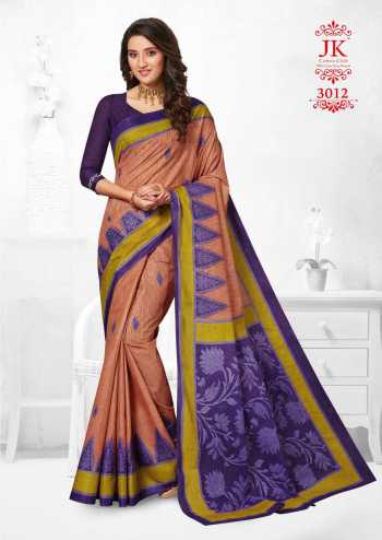 JK tulsi vol 3 Cotton Casual wear Saree catalog Wholesaler