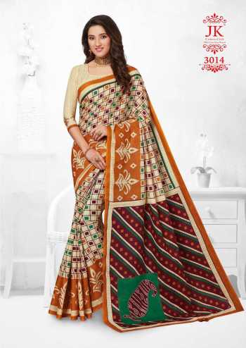 JK tulsi vol 3 Cotton Casual wear Saree catalog Wholesaler